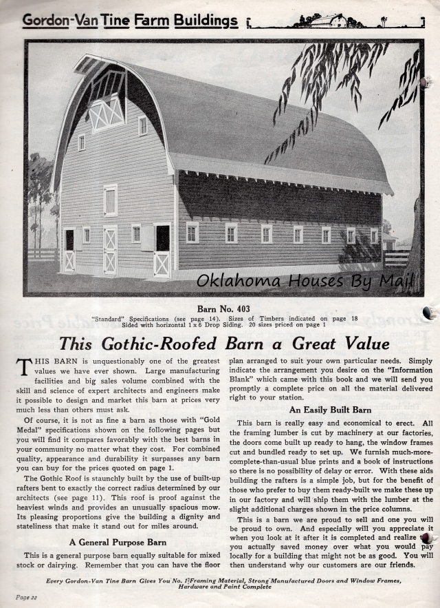 Edwin Binkert chose barn 403. Here's barn 403 from my 1926 Farm Buildings catalog. Looks like a spot on match! 